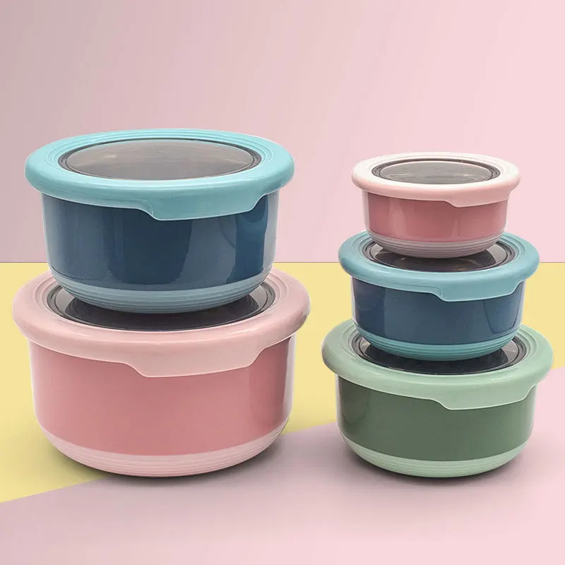 1PCS Stainless Steel Food Storage Container With Lid Insulated Lunch Box  Portable Bento Box For Fruit Snack Baby Food Storage