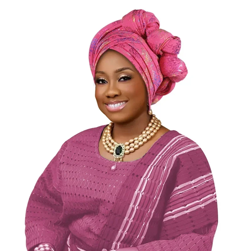 2025 African Women's Ready to wear Twist Turban Cap Nigeria Female Headtie Wedding Party Headgear Elegant Head Wraps Evening