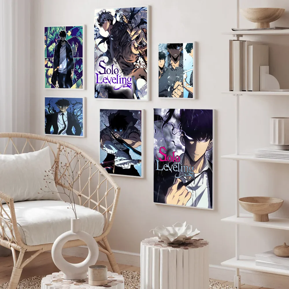 Solo Leveling Comics Anime Anime Posters Sticky Vintage Room Home Bar Cafe Decor Kawaii Room Decor