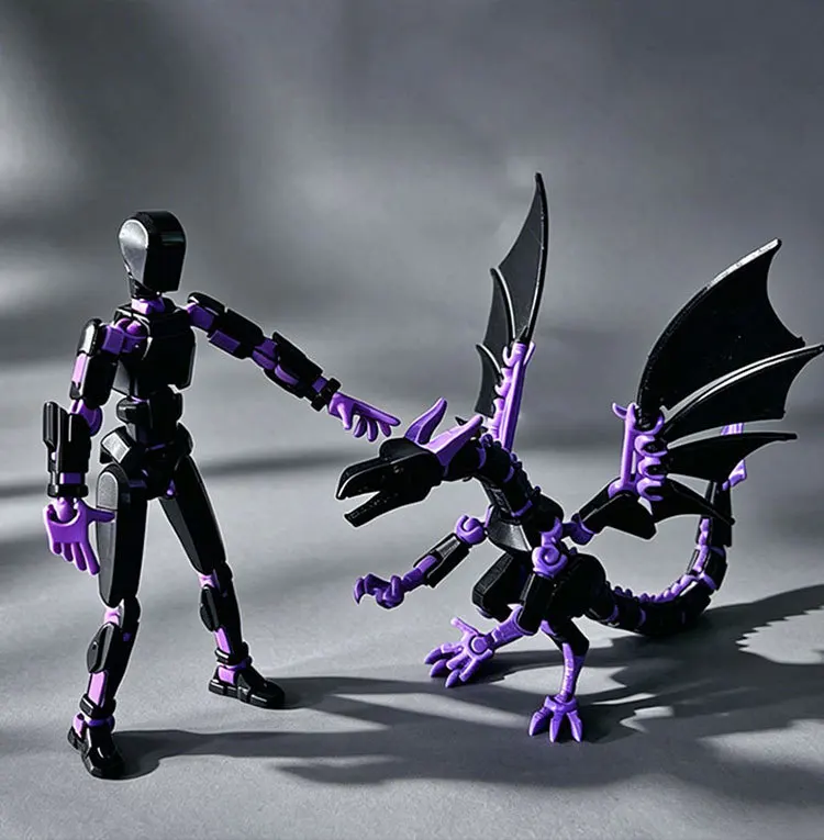 Dummy 13 Flying Dragon Action Figure 3d Printed Multi-Jointed Movable DIY Articulated Dragon Robot Figure Desktop Decoration
