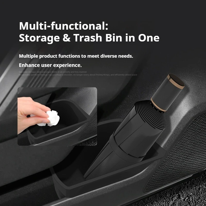 For 2026 Toyota RAV4 Front Door Silicone Storage Bin Trash Can Waterproof Door Pocket Organizer Tray Car Interior Accessories