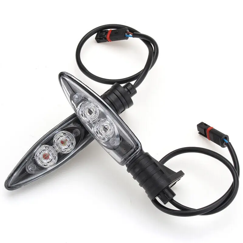2Pcs For BMW S1000RR R1200GS F800 Motorcycle Front Led Turn Signal Indicator Light ABS Plastic Housing PC Lens Accessories