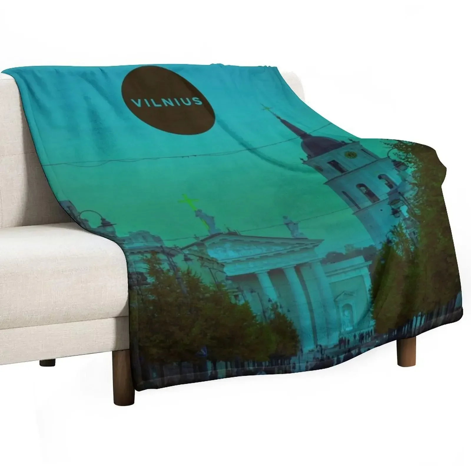 Vilnius Lithuania Throw Blanket Luxury St warm winter Blankets