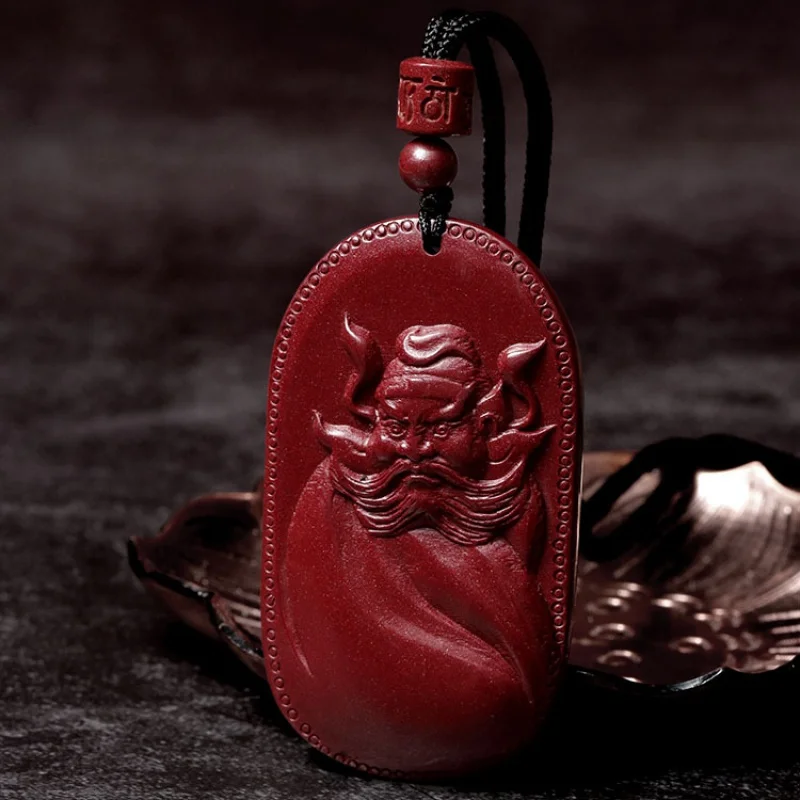 High-Content Raw Ore Purple Gold Sand Cinnabar Zhong Kui Pendant Portable Ornament