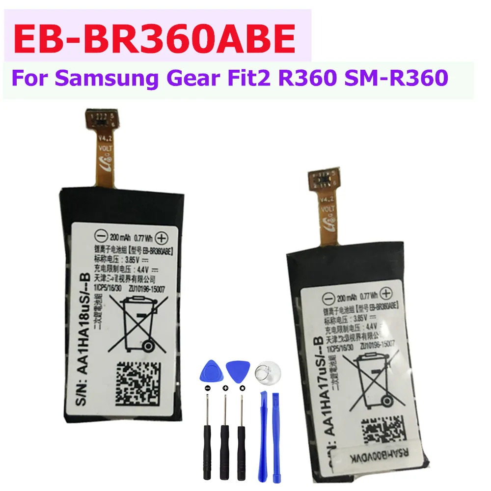 EB-BR360ABE 200mAh New High Quality Battery For Samsung Gear Fit2 Fit 2 R360 SM-R360 Smart Watch Batteries