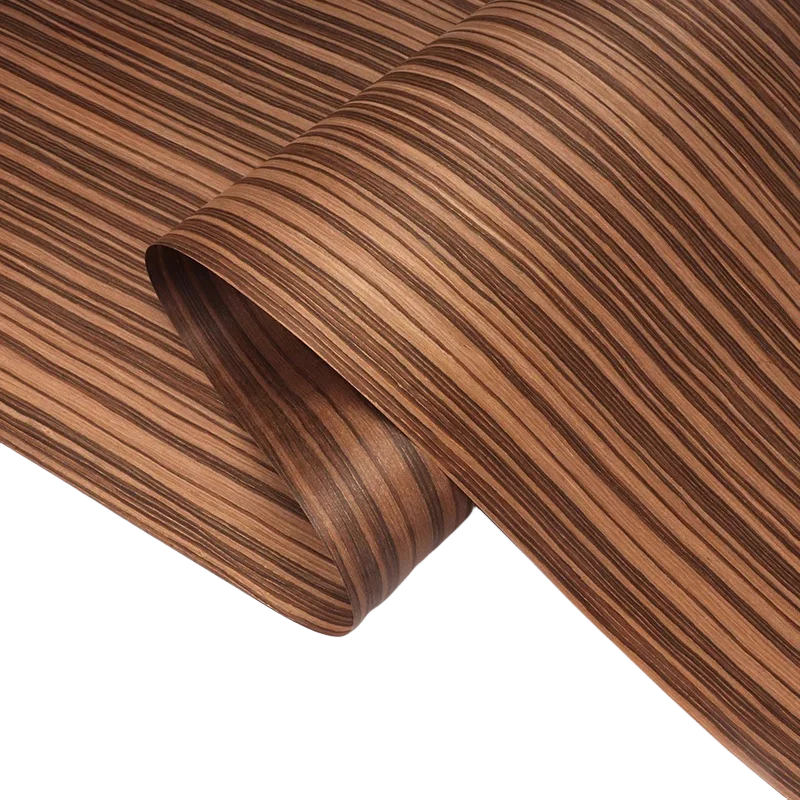 

Reconstitued Wood Veneer Ebony Technology Wood Veneer for Furniture Home Decor E.V. 60cm Stripe Straight Grain Brown