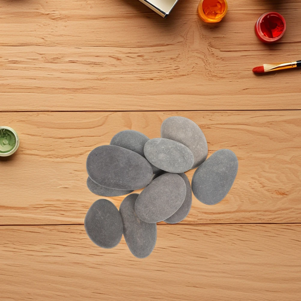 

10Pcs Painting Rock Children's Hand-painted Stones Aquarium Rocks Pebble Fish Tank Pebbles Landscape Painting Drawing Supplies