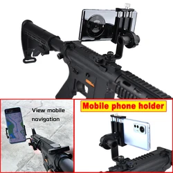 CNC Metal Mobile Phone&GoPro Mount Holder 82MM-128MM Adapter For Picatinny Rail or NATO standards 1913 Rail Airsoft Rifle Holder