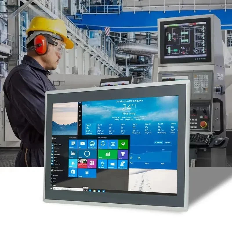 Embedded Mount 8 10 12 15 18 21 Inch Smart Touch Panel IP65 Smart Factory Industrial Control Touch Screen Monitor
