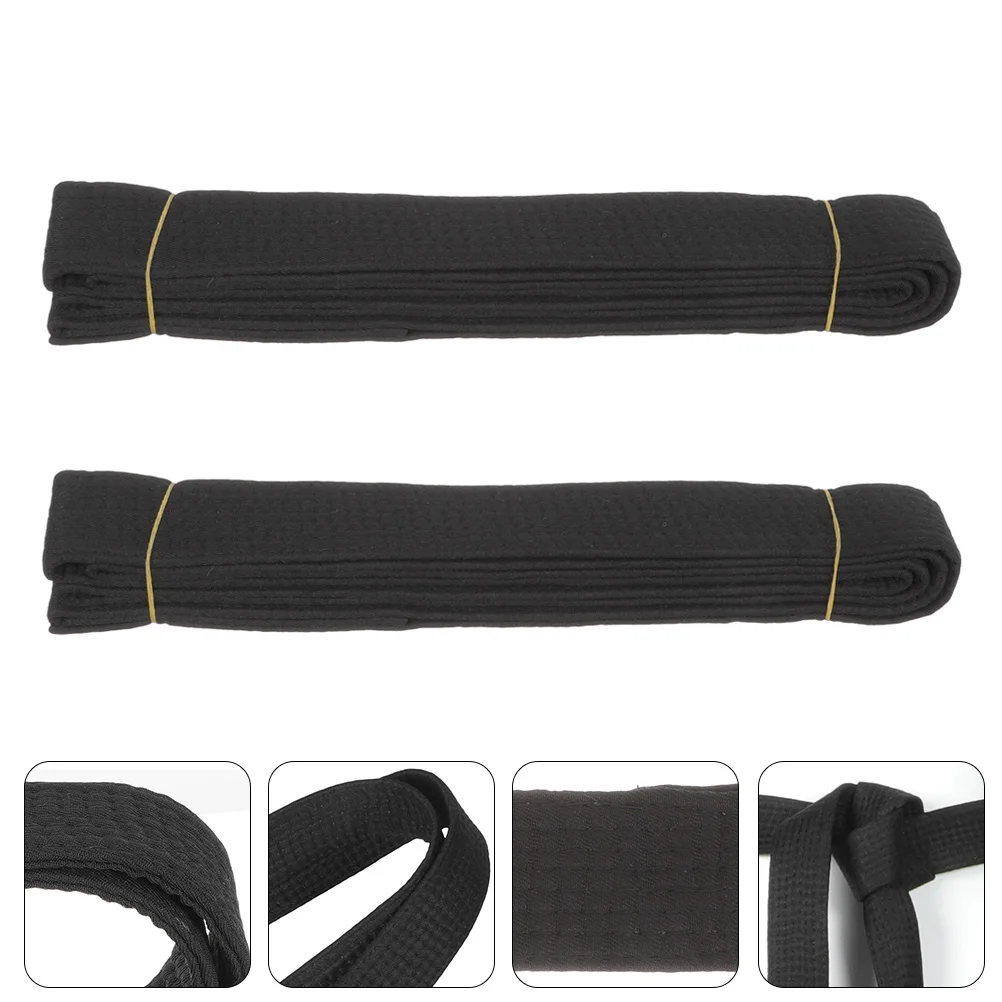 

2pcs Karate Waist Band For Martial Arts Taekwondo Training Lightweight Stretchy Uniform Washable Non-Fading s Adults Women