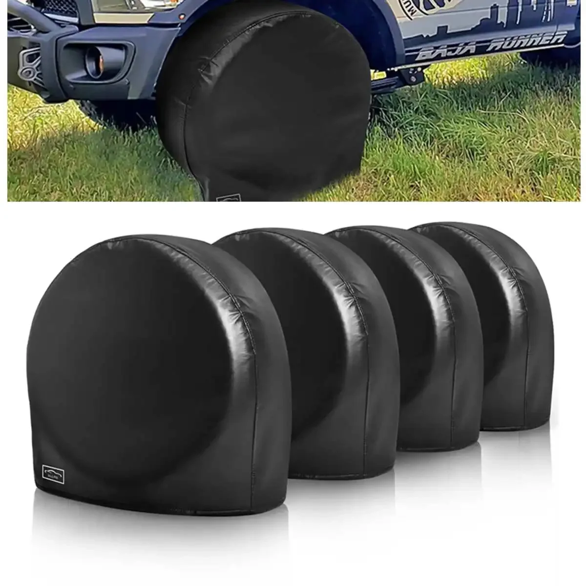 

4Pcs 24-27" Wheel Tire Covers Case Car Tires Storage Bag Vehicle Wheel Protector for Jeep RV Truck Car Camper Trailer Caravans