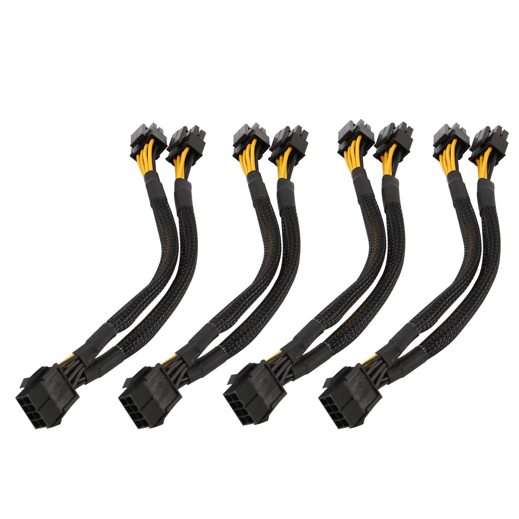 

4 Pcs CPU 8 Pin Splitter ATX CPU 8 Pin Female to Dual 8(4+4) Pin Male EPS 12V for Motherboard Power Adapter Cable