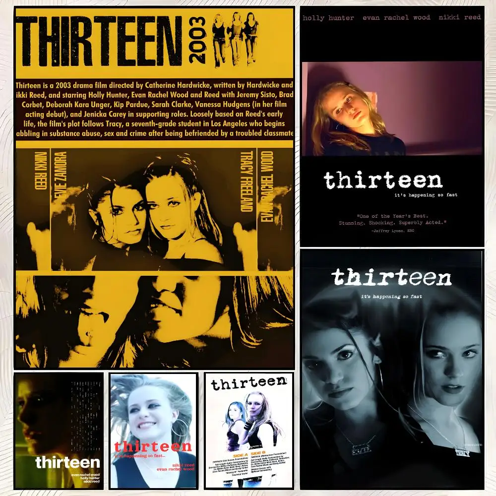 Movie T-Thirteen Poster HD Waterproof Self-Adhesive For Living Room Gift Bedroom Hallway Wall Decor