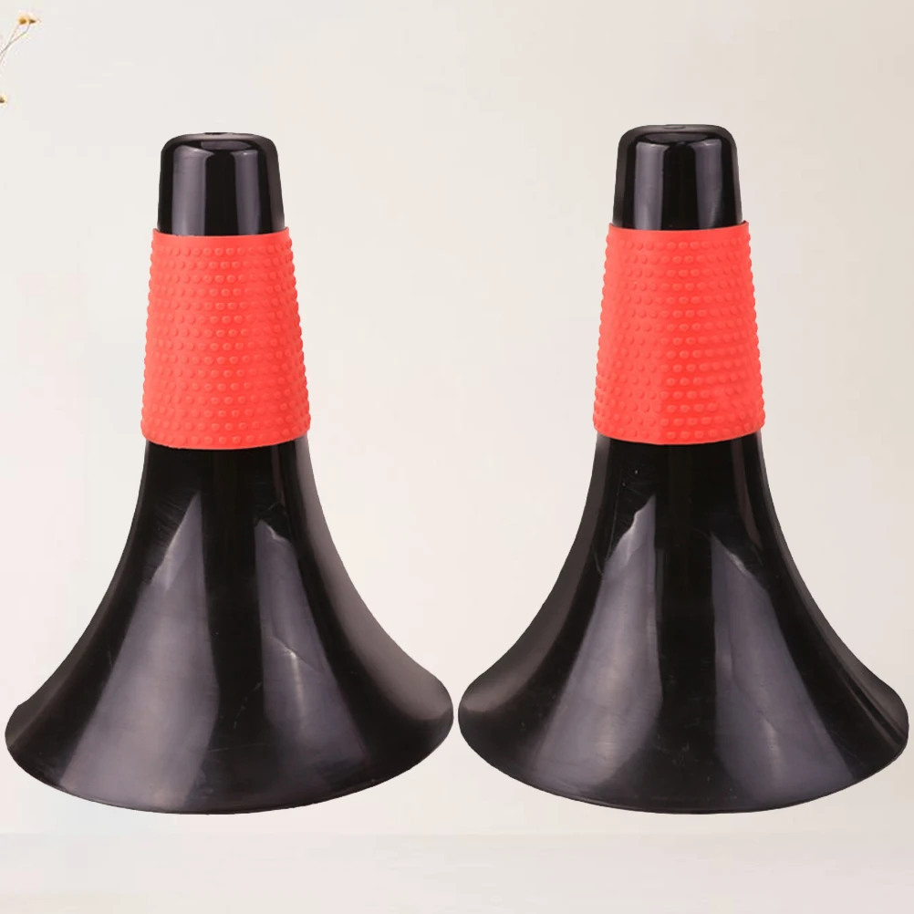 

2 Pcs Flag Bucket Football Cones Field Markers Trumpet Training for Drills Soccer Practice Equipment