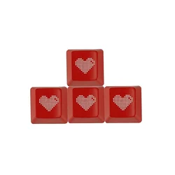 Rode Pixel Heart Keycaps Set Esc Enter WASD Arrow Key Caps voor mechanisch toetsenbord OEM-profiel ABS-materiaal Double Shot