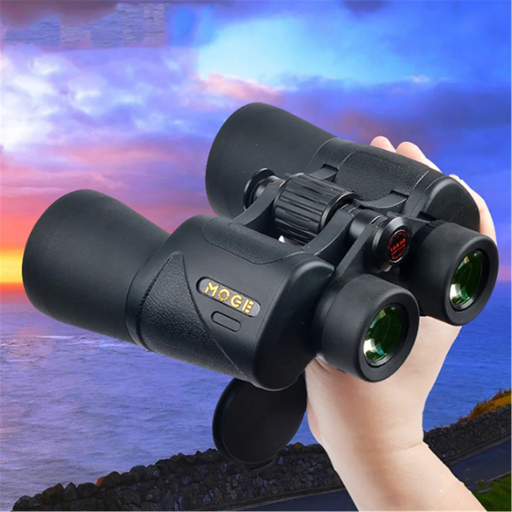 Moge 10x50mm Low-light Night Vision Outdoor Tour Concert Big Eyepiece Binoculars High Power HD FMC Telescope