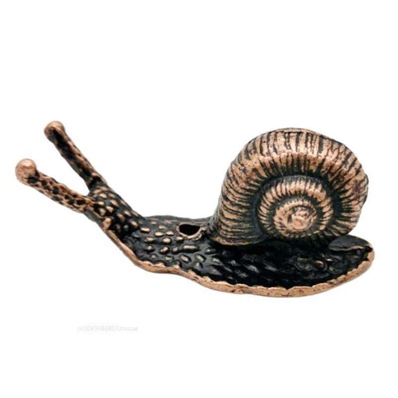 1pcs Unique Alloy Snail Decor Handmade Metal Incense Holder Crafts Figurines Ornament Room Decor Supplies Home Decoration
