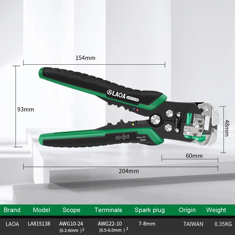 LAOA Automatische Abisolierzange, Cutter, Kabel, Terminal, Crimpen, Elektriker-Werkzeuge – Detail 6