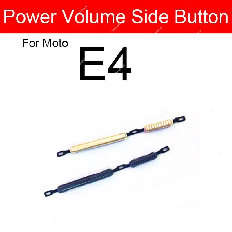 ON/OFF Power Button + Volume Up Down Side Key For Motorola Moto E6 E5 E4 Plus E Power Volume Switch Side Button Repair Parts