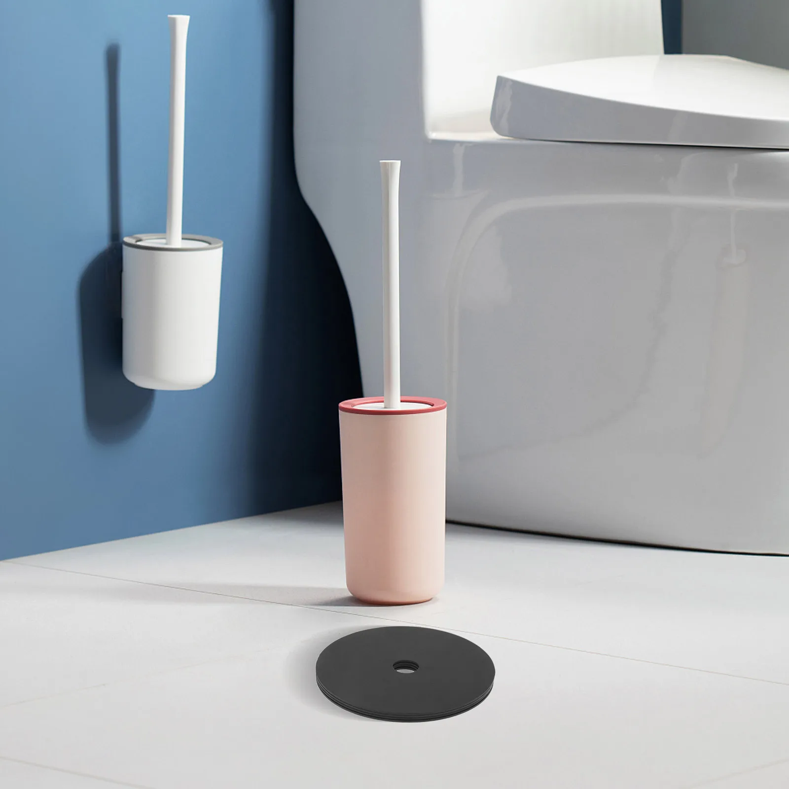 

4Pcs Toilet Brush Splash Guard Covers Odor Blocker Replacement Lid Bathroom Accessories Splash Proof Part Holder Waterproof