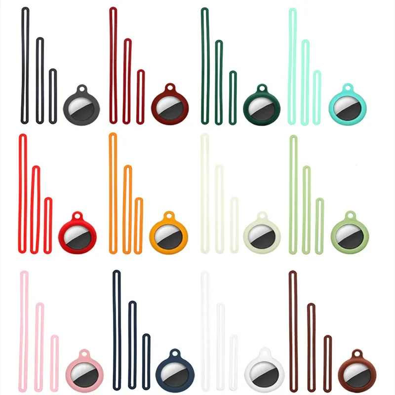 

Для Apple Airtag прочный мягкий силиконовый чехол GPS анти-потерянный трекер местоположения полный защитный рукав задняя крышка протектор брелок