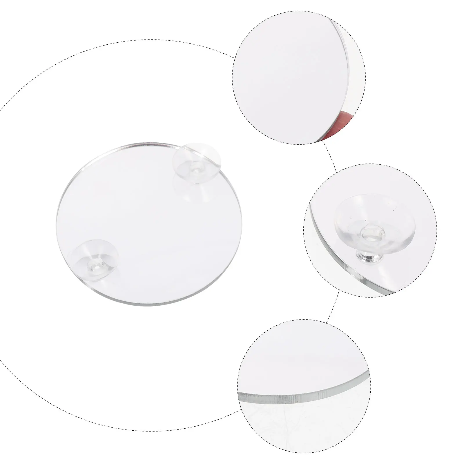 10Pcs Betta Tank Mirror Suction Cup Fish Tank Mirror Decor for Betta Self Enjoying and Reptile Environment Enhancement