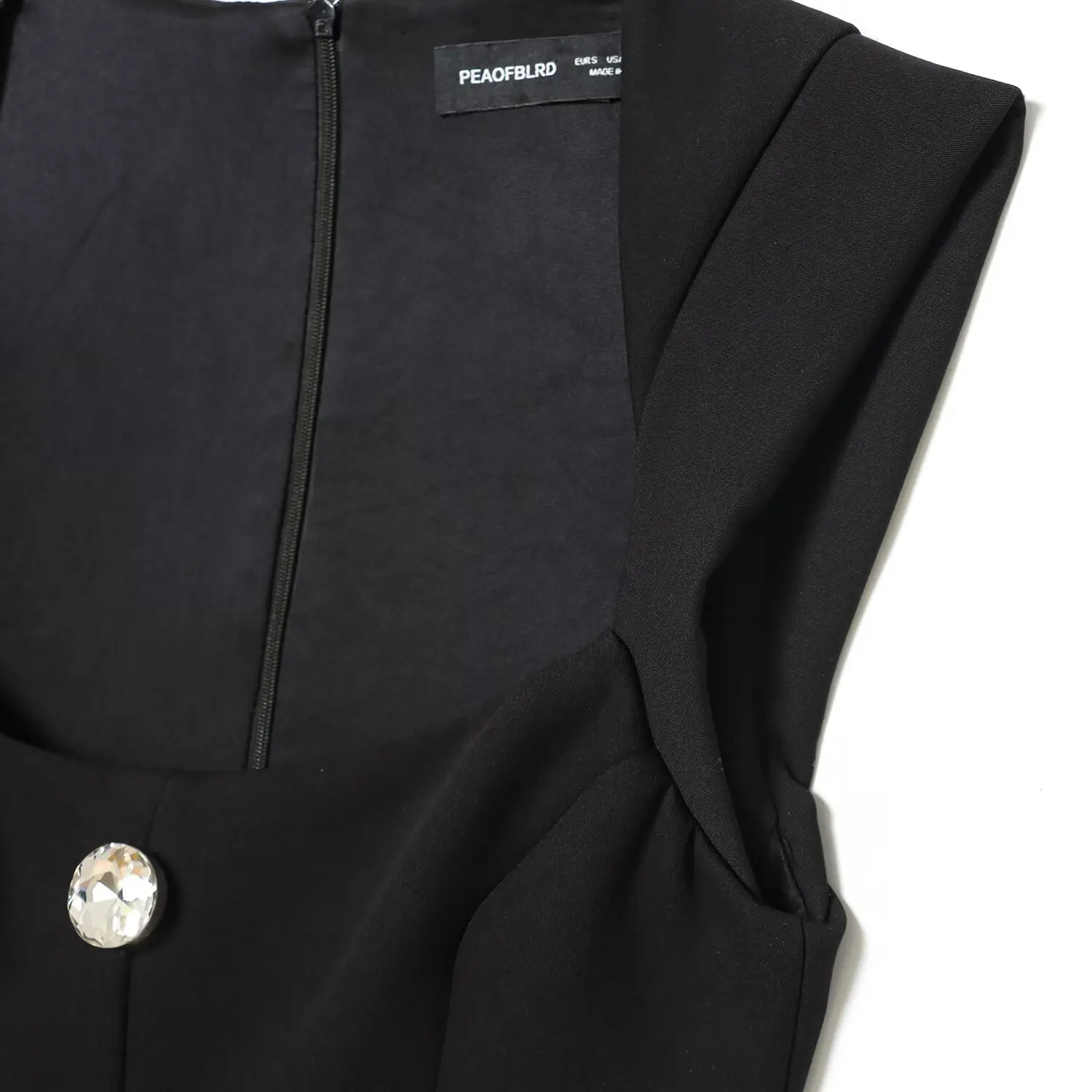 JNLEAOG الخريف المرأة الجديدة الشارع Sle عالية الخصر ort طول JNLEAOG تصميم تحسس المجوهرات بدلة بأزرار