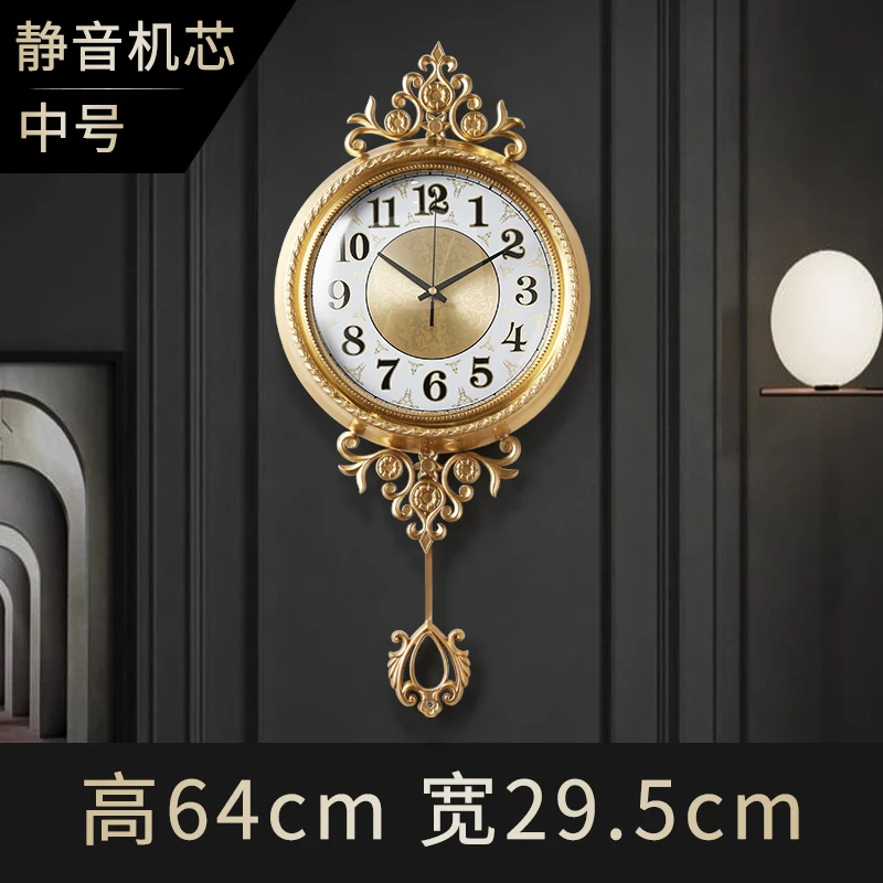 Sweep Second Movement Quartz Clock Wall Clock Living Room Light Luxury Fashion Home Wall Clock