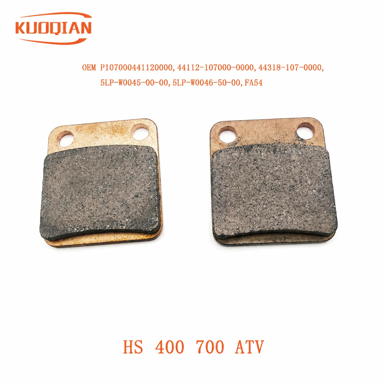 

2PCS Front Brake Pad For HS 500 700 ATV Spare Part 44112-107000-0000 P107000441120000 1 pair