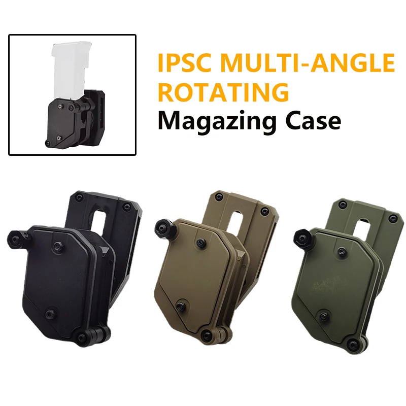 Tactical IPSC Magazine Case Pouch Holster 360 Adjustment Multi-angle Rotating Pistol Holder Belt 9MM P1 G17 Hunting Accessories