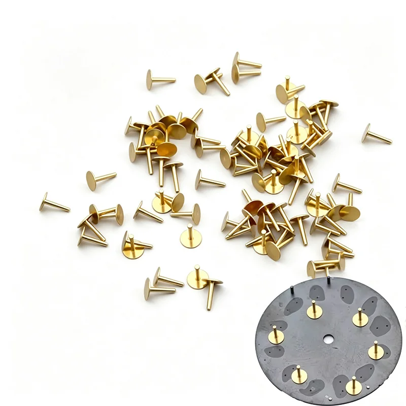 Watch Dial Pin Diameter 3mm Hight 4mm Copper Material Fixed Dial with Locating Feet Repair Dial Accessories Watch Repairer Use