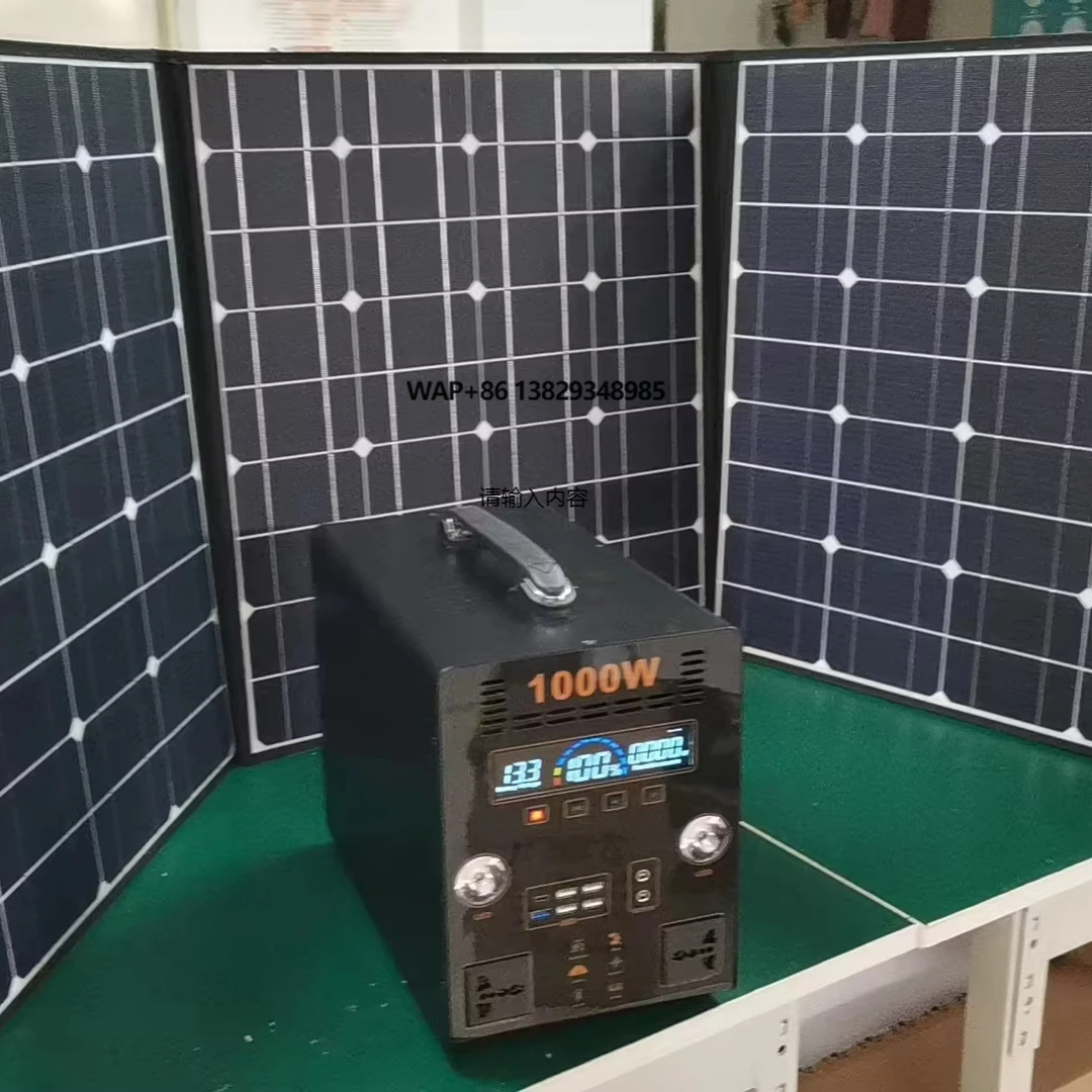 1000-Watt portable power plant solar generator for outdoor camping emergency backup