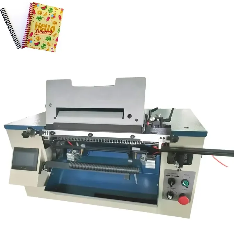 hot sale Electric A3 A4 Paper Diary Notebook Coil Plastic Spiral Wire Binding Machine Plastic PVC Coil Inserting Machine