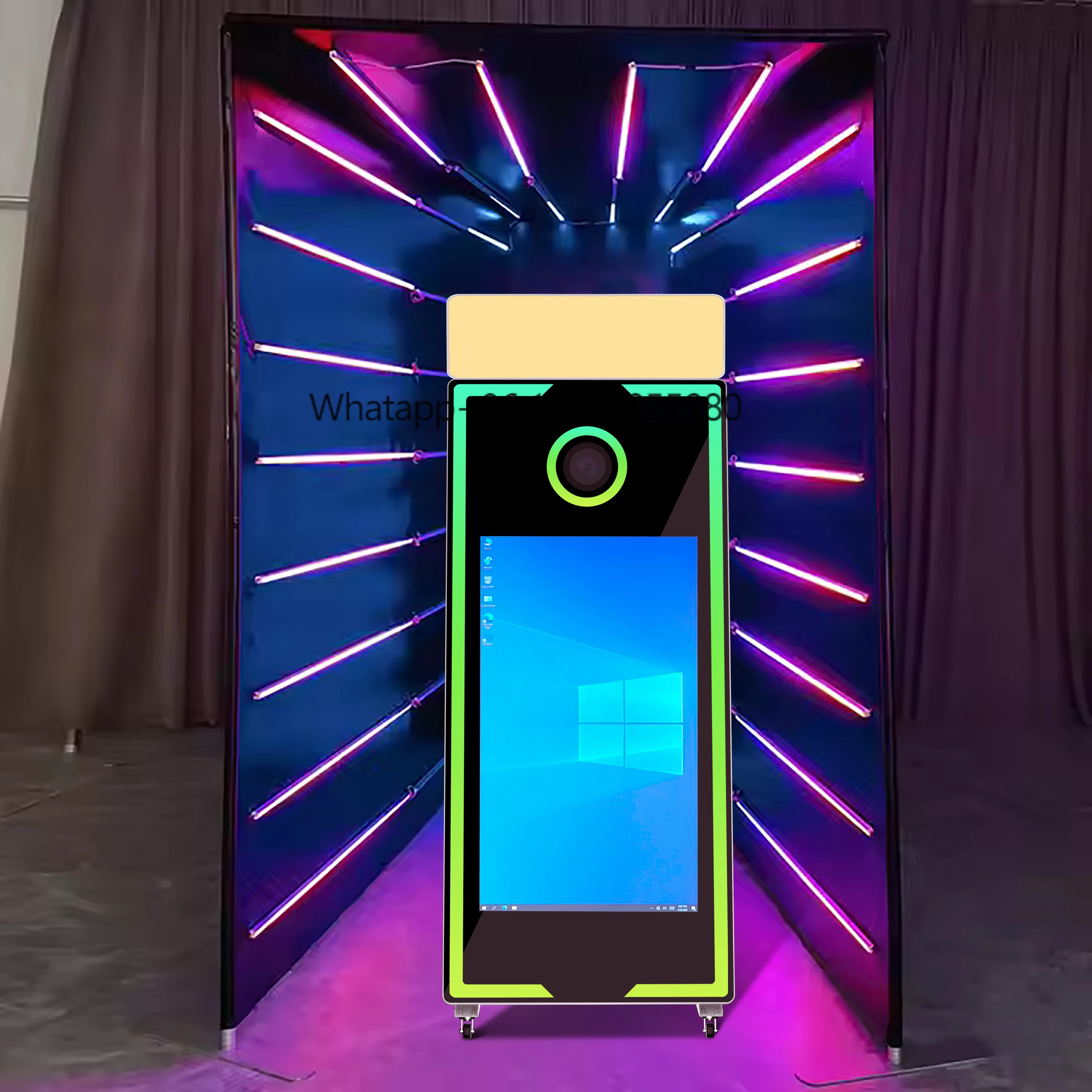 

65'' Mirror Photo Booth Machine with and Printer Portable Self-service Photo Booth 43 Inch Touch Screen Led Frame Kiosk