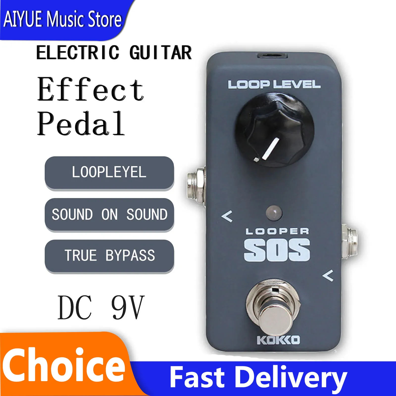 kokko-flp-2-looper-electric-guitarra-effect-pedal-recording-monolithic-sos-looper-effect-true-bypass-pedal-guitar-parts