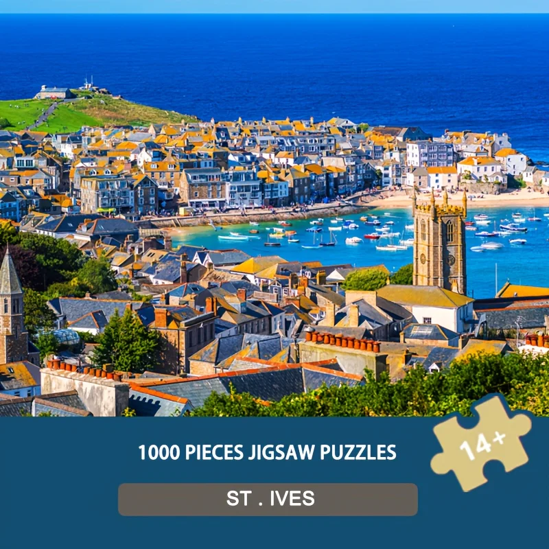 

St Ives 1000-Piece Artistic Jigsaw Puzzle - 50x70cm Coastal Landscape Masterpiece, Perfect for Adults Home Decor