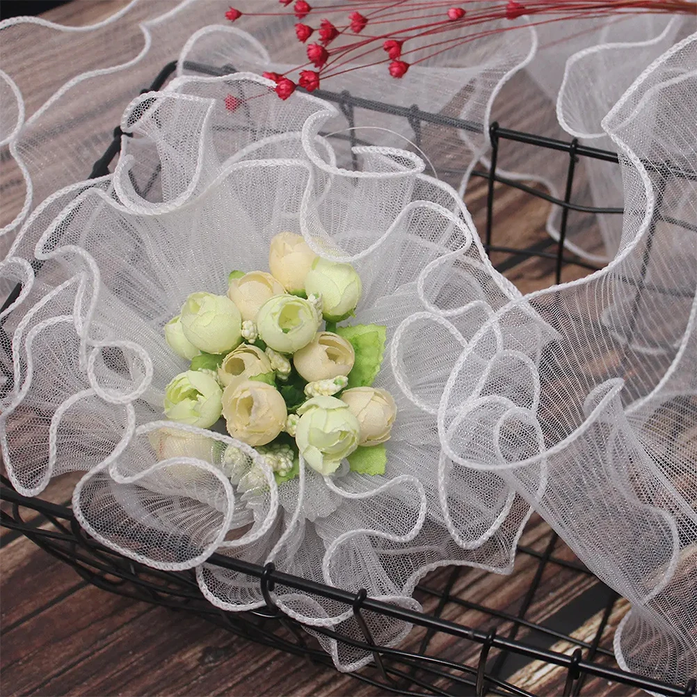 

1 Roll Flower Wrapping Yarn Polyester Material Delicate Color Easy Shape Flower Bouquet Packaging Mesh Gift Wrap Party Decor