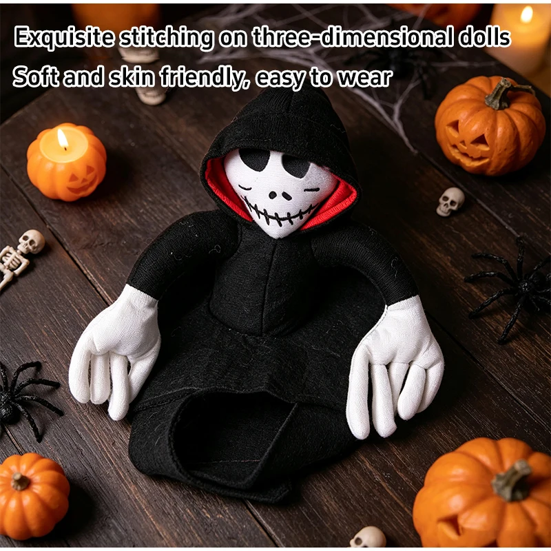 Halloween-Haustierkostüm für Hunde, Skelett-Reiter-Stil, Hunde-Cosplay-Kleidung, lustiges Reitoutfit, mittelgroße und große Hunde, Party-Verkleidung – Detail 3