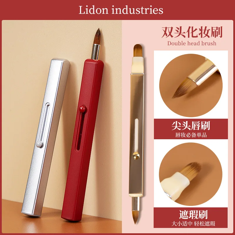 

Makeup Brush Portable Telescopic Single Double Lip Brush Lip Brush Make up Fast and Even