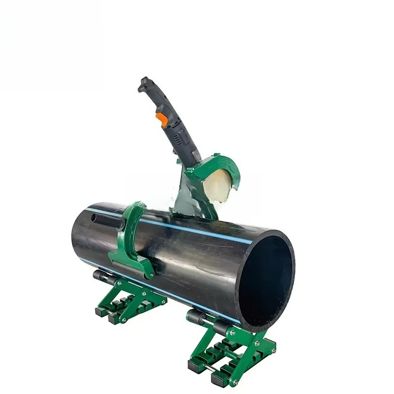 Efficient Electric Pipe Cutter for PE Pipe Portable Pipe Cutting Machine with Adjustable Stand for Plumbing