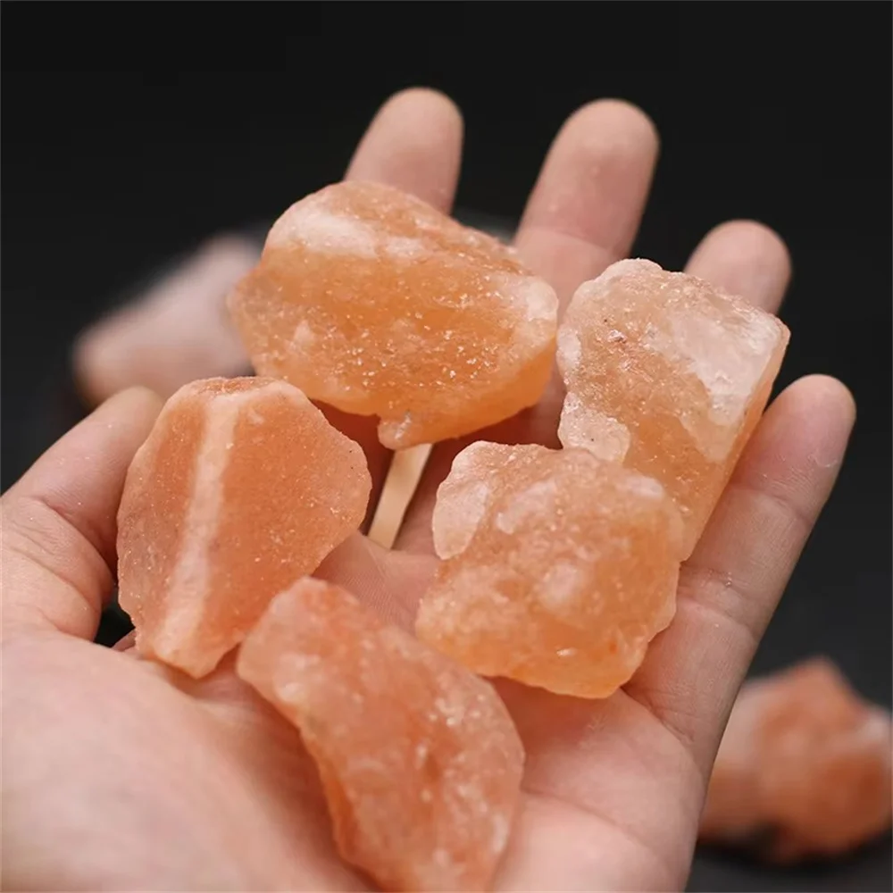 Natural rough gemstone selenite original crystal orange selenite stone home decoration Feng Shui energy stone