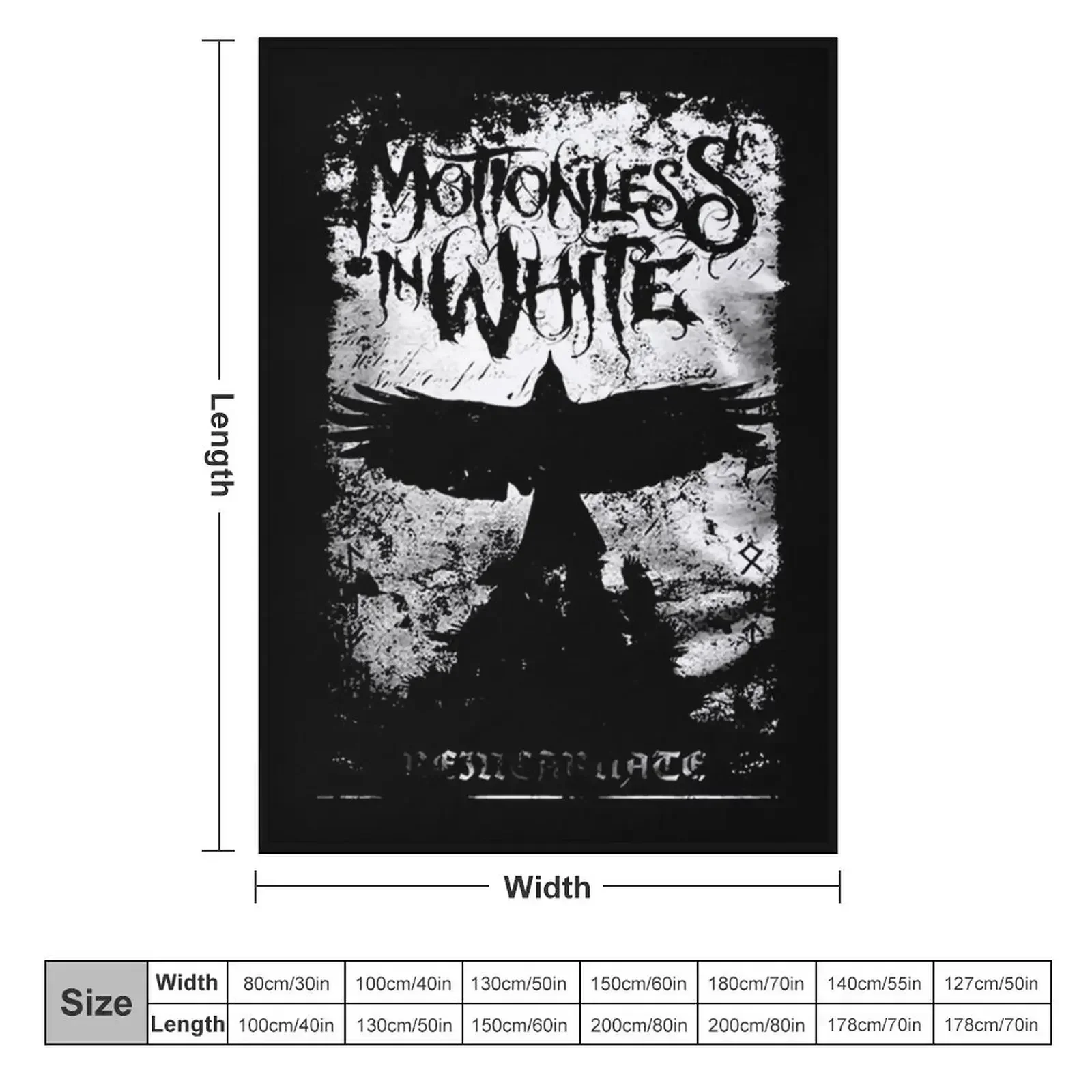Motionless in White vintage Throw Blanket Nap Sofa Throw Bed Fashionable manga Warm Multi-Purpose Blankets