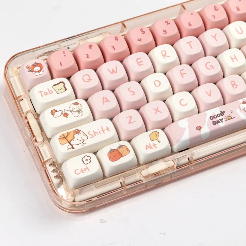 MOA Profile Cute Fall Puppy Gradient Key Cap140 Keys/set of Small Tilt Thermal Sublimation DIY Mechanical Keyboard Customization