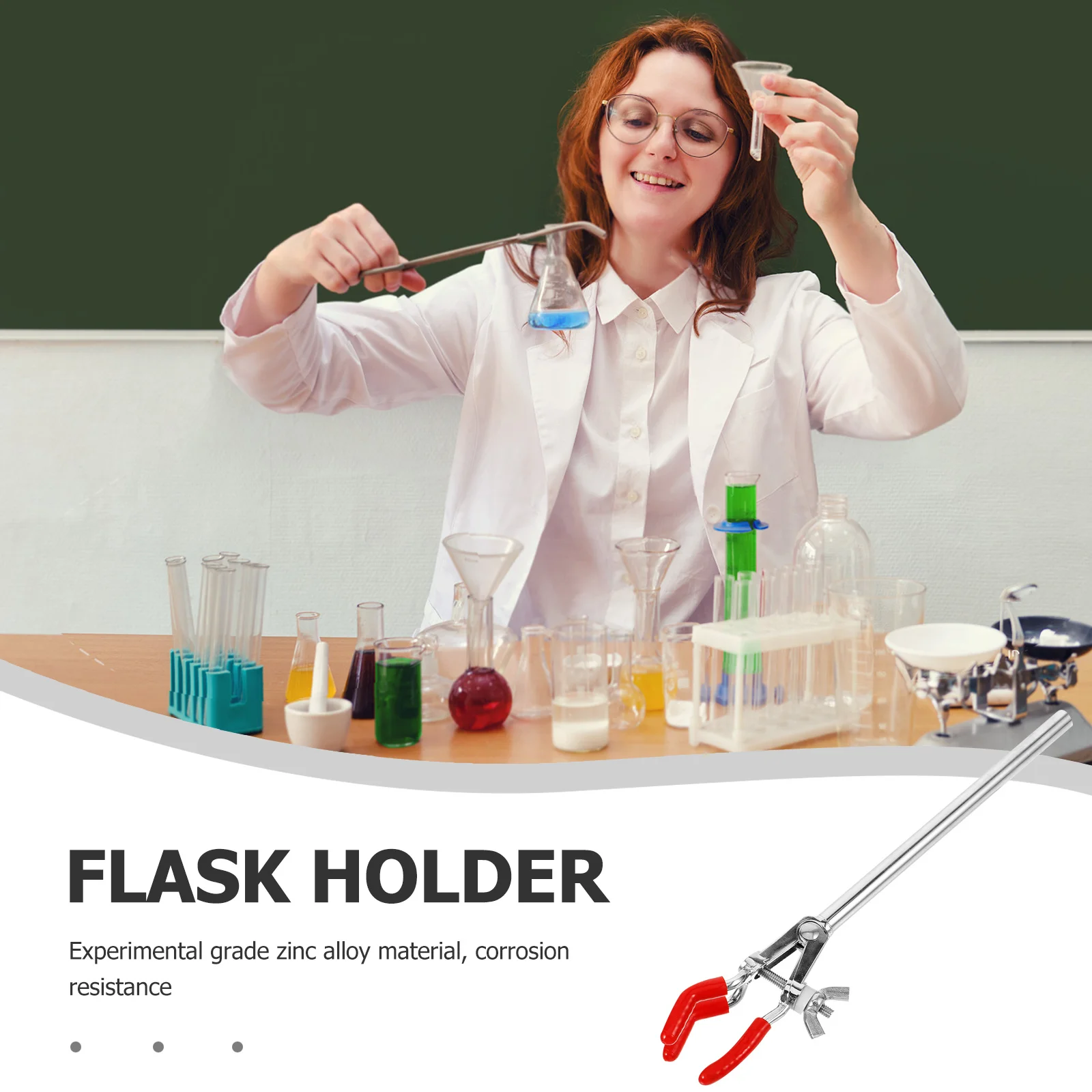 

Lab Clamp Flask Test Tube Holder 3 Prong Durable Grip Adjustable Condenser Clamp Experiment Tool Test Tube Clip