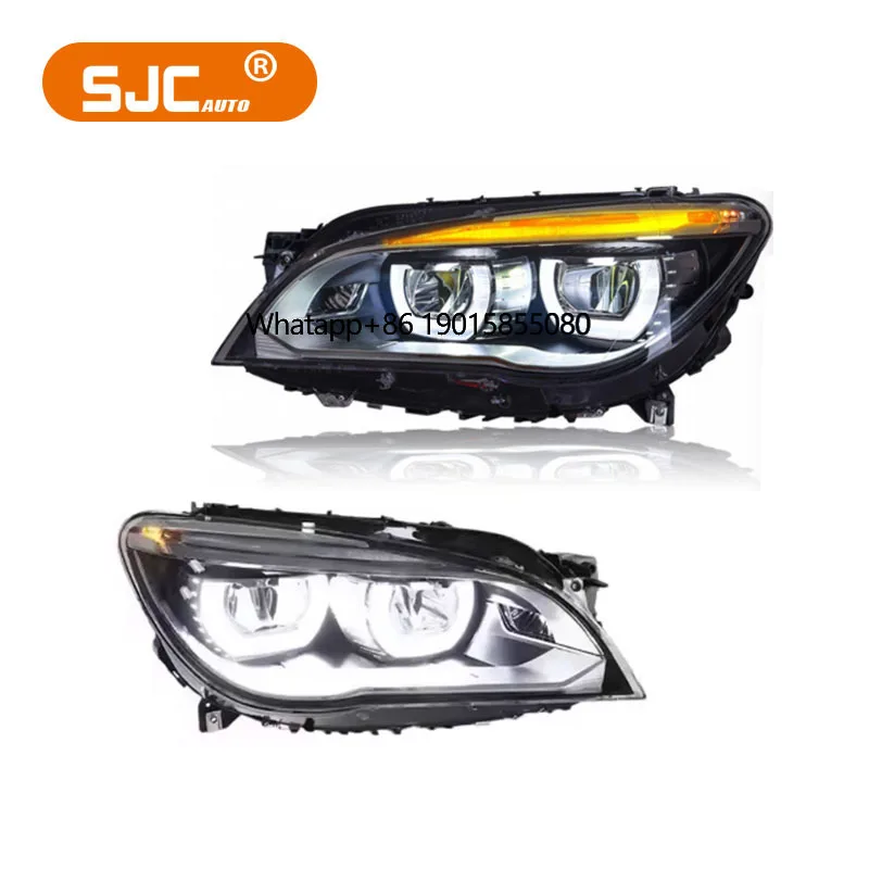 SJC LED Headlights Auto Car Parts for 7 Series F01 F02 2009-2015 Front Lamps High Low Beam Head Lamps Easy Installation