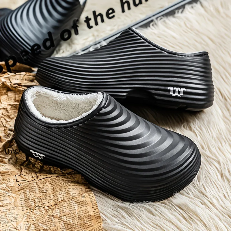 Zapatillas de algodón de moda, zapatos de trabajo impermeables y antideslizantes para hombre, zapatos casuales simples resistentes al desgaste y versátiles