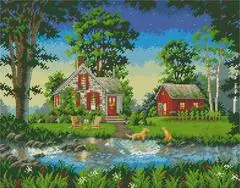 

Summer Villa Cross stich Kits Homfun Craft Cross Stich Painting Decorations