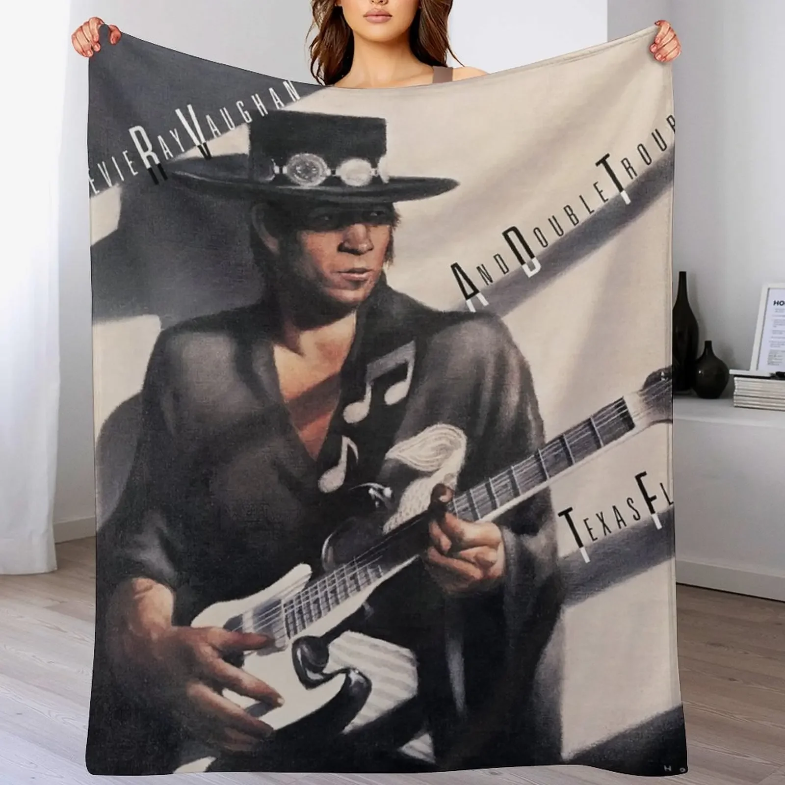 

Texas Flood - SRV. Throw Blanket Stylish Decor Blanket Gift for Friends Roommate