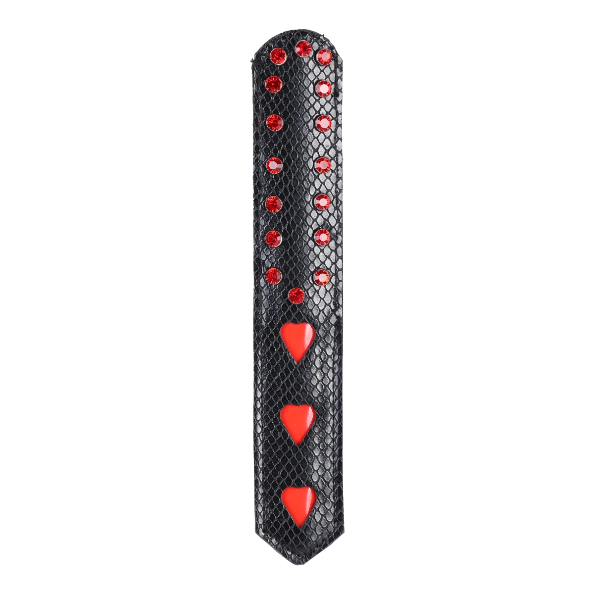 Red Diamond Snakeskin Spanking Toy para mulheres, remo de couro, três corações vermelhos ocos, brinquedos sexuais alternativos, flerte adulto