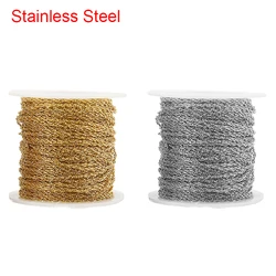 2meters Never Fade PVD Stainless Steel Chains Bulk Lot Dia 1.2mm Necklace Chains for Diy Bracelet Jewelry Making Accessories